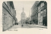 525 - Průhled Petrskou ulicí od stejnojmenného náměstí ke zvonici kostela sv. Petra a dál k Těšnovu